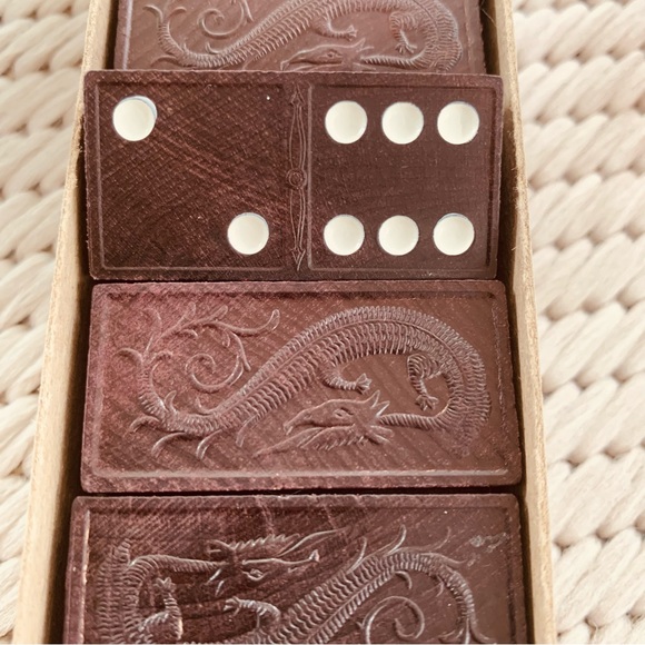 Vintage Halsam Dragon Dominoes Double six 28 pieces - Picture 6 of 7